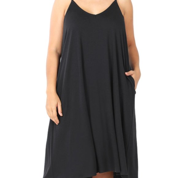 Zenana Cami Mini Dress with Built-in Romper Liner